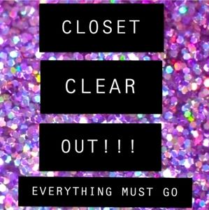 Closet Clear Out Sale - everything must go! Offer away!!!!